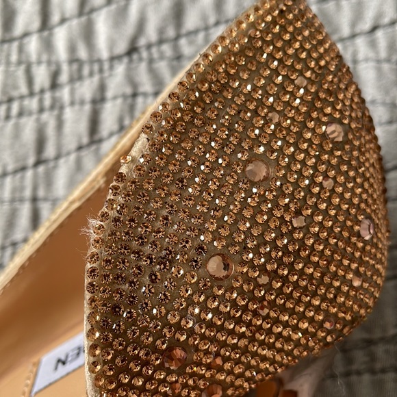 NWOT Steven Madden Rose Gold Crystal Rhinestone Heels Size 5.5, 8, 8.5 - Picture 7 of 7